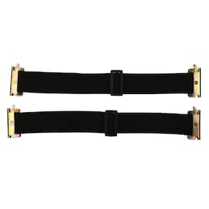 22 - 32 in. Black Adjustable Track BungeeX Bungee Strap for E-Track and X-Track - 2 pack