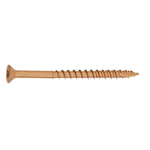 9 x 2-1/2 in. Brown 6-Lobe Torx Drive Exterior Flat Head Multi-Material Screw 1 lb.-Box (86-piece)