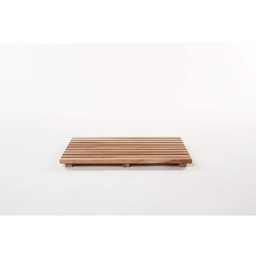 Gala Teak 20" x 14" Natural Wooden Bath Mat