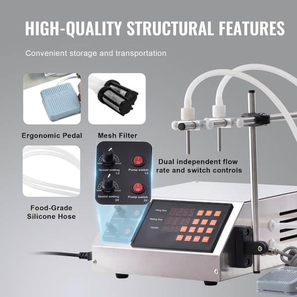 SKYSHALO Liquid Filling Machine, 10-4000 ml Filling Capacity
