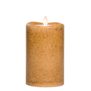 Sullivans 6 in. Brown Spice Mottled LED Pillar Candle