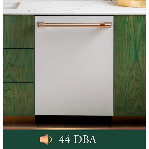 24 in. Built-In Top Control Dishwasher in Matte White w/Stainless Tub,  Ultra Wash & Dual Convection Dry, 44 dBA