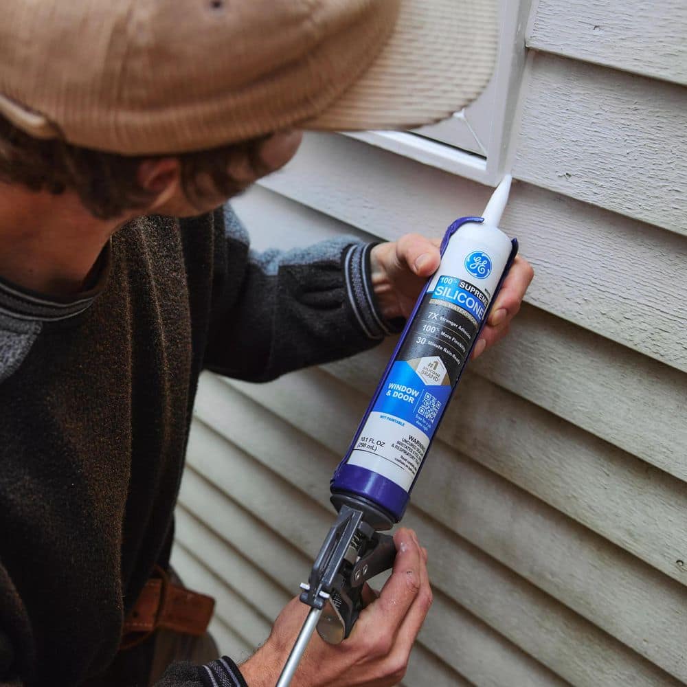 10.1 oz White Silicone Window and Door Caulk (12-Pack)