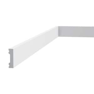 3/8 in. D x 1-5/8 in. W x 78-3/4 in. L Primed White High Impact Polystyrene Baseboard Moulding (5-Pack)