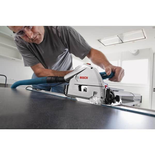 Giet leerling kant Bosch 6-1/2 in. 13 Amp Corded Track Saw with Plunge Action and L-Boxx  Carrying Case GKT13-225L - The Home Depot