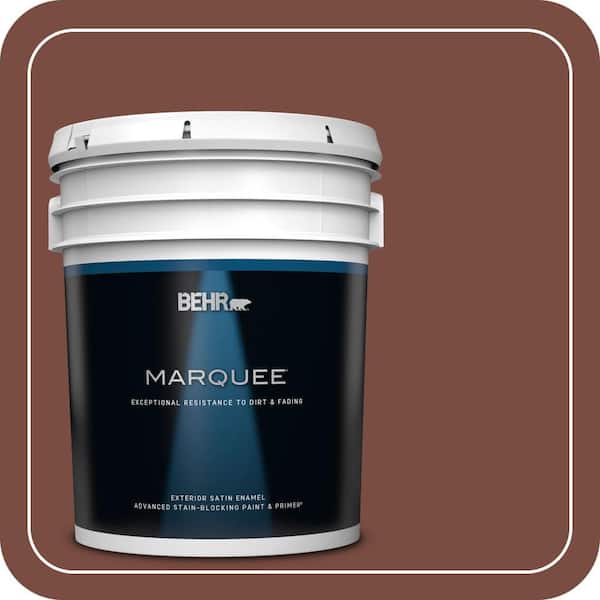 BEHR MARQUEE 5 gal. #200F-7 Wine Barrel Satin Enamel Exterior Paint & Primer