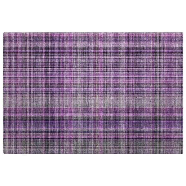 Dream Shag Premium Machine Washable Abstract ADS541 Purple 2 ft. x 3 ft. Accent Rug