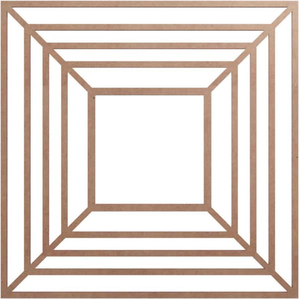 Ekena Millwork 22 in. x 8.125 in. x 0.375 in. Wood Medallion Moulding