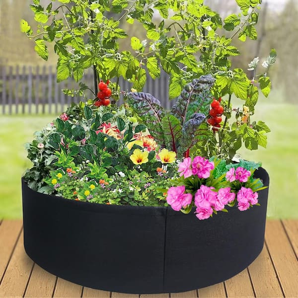 Round Black Growing Bag