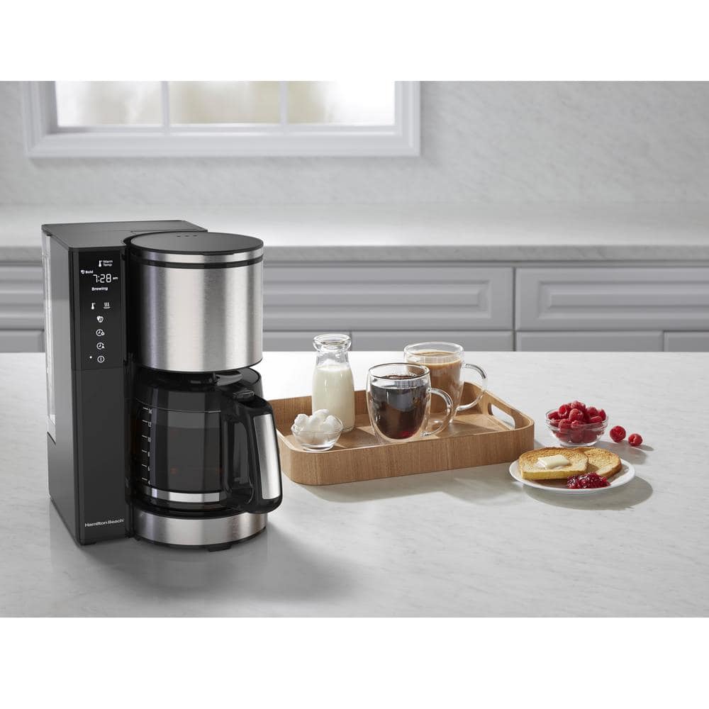 Hamilton Beach 14-Cup Black and Stainless Steel Coffee Maker