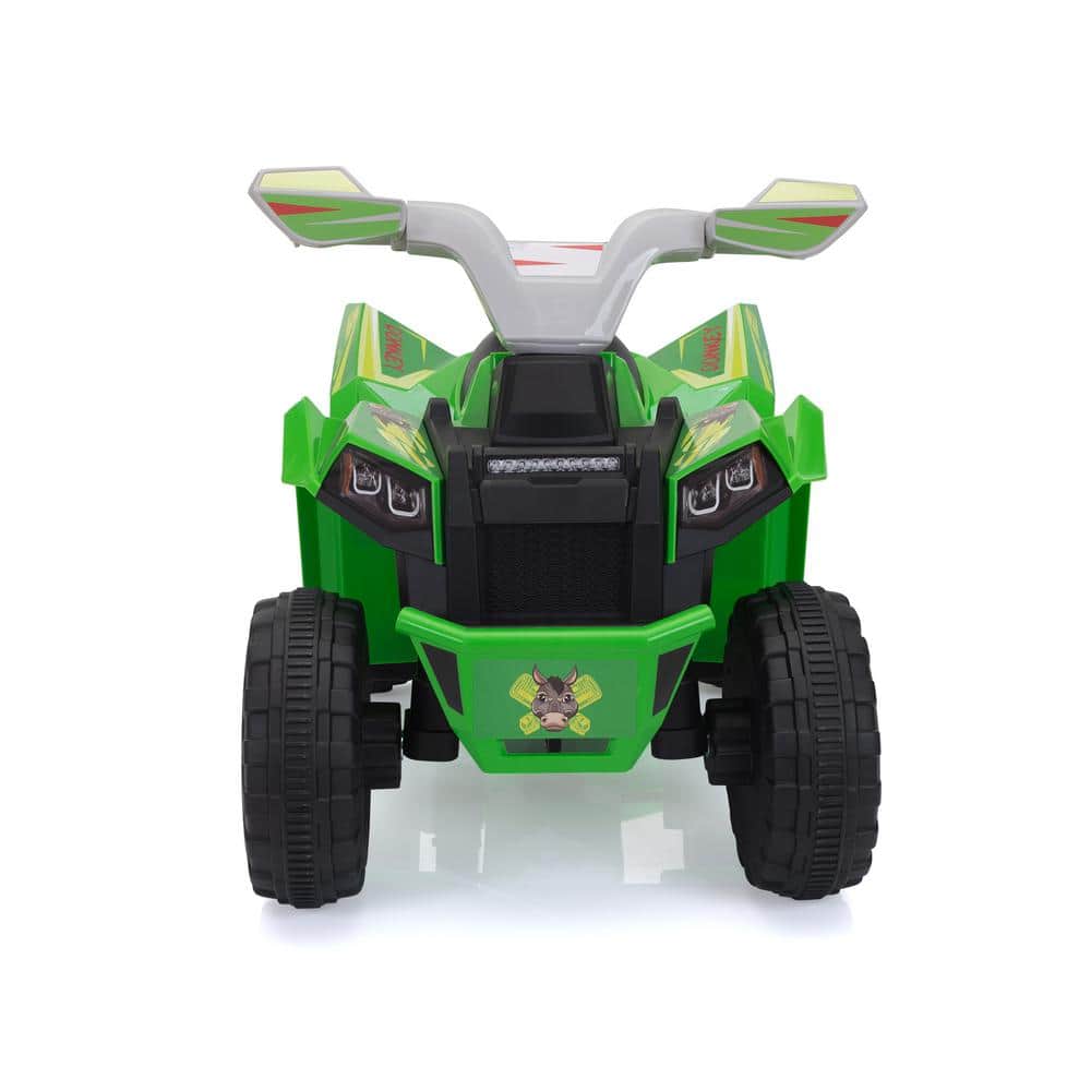 Green Kids Electric ATV with Trailer and Music
