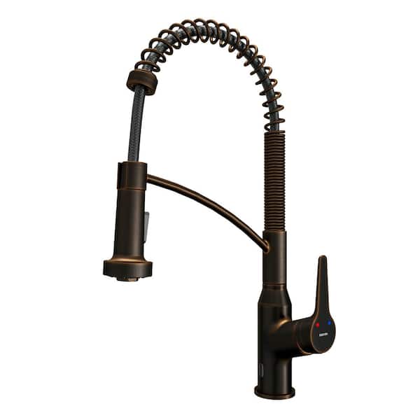 Karran Scottsdale Single Hole Single Handle Pull-Down Sprayer Sensor Kitchen Faucet In Oil-Rubbed Bronze