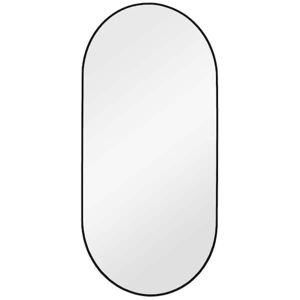 Mirrorize Canada Black Elegant Oblong Mirror Finished with Aluminum Frame 24 in. x 48 in.