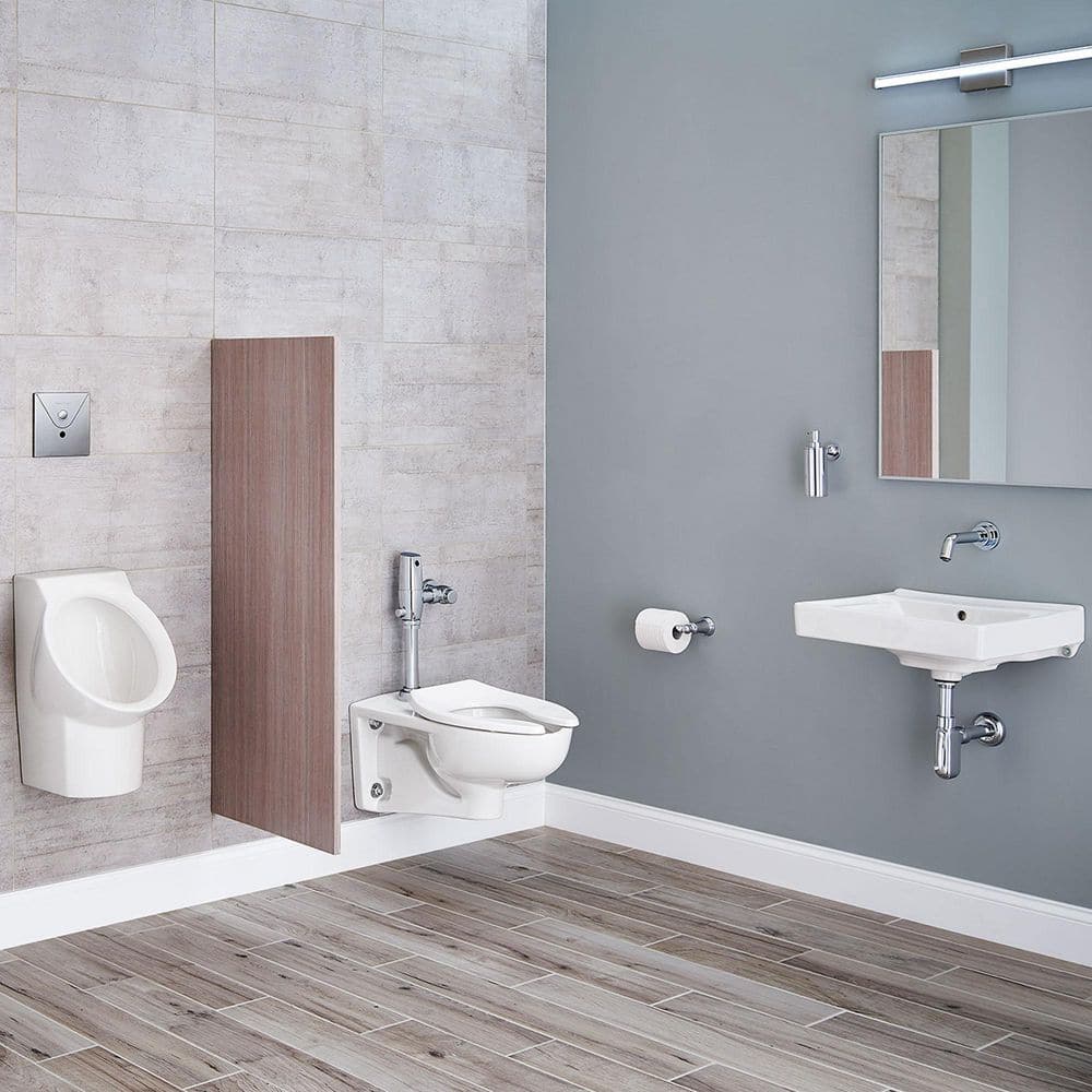 White Heavy-Duty Polypropylene Elongated Open Front Toilet Seat