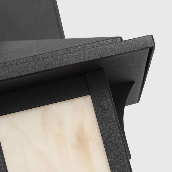 Generation Lighting - Tomek Medium 14 in. Black Outdoor Hardwired Wall Lantern Sconce with No Bulb Included