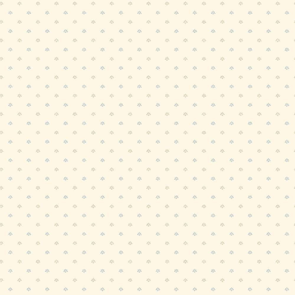 Miniatures 2 Blue/Beige Mini Floral Motif Design Matte Finish Non-Pasted Vi