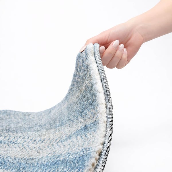 Dream Shag Premium Machine Washable Abstract ADS694 Sky 3 ft. x 4 ft. Area Rug