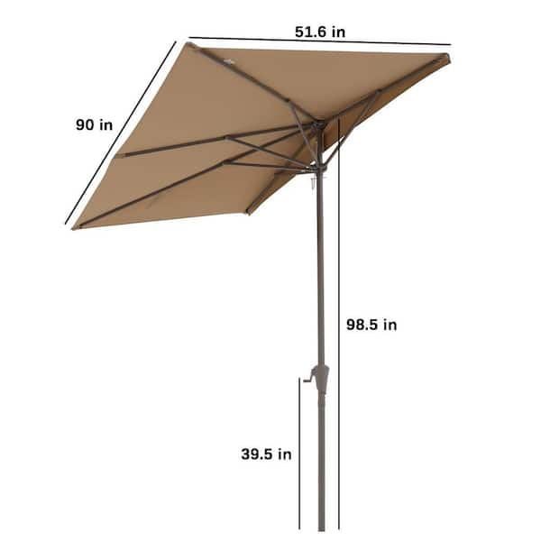 5-piece patio set with umbrella Outsunny 8-Piece Patio Dining Set with 9 Ft Umbrella, Mixed Brown main image 0