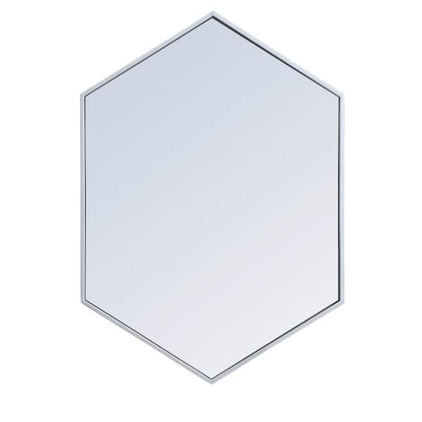 Unbranded Medium Irregular Silver Modern Mirror (34 in. H x 24 in. W)