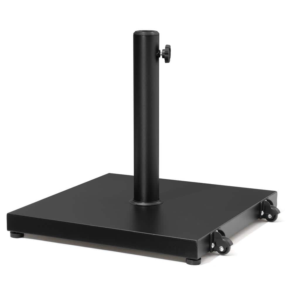 45 lbs. Outdoor Weighted Cement Concrete Patio Umbrella Base with Wheels in Black price history on PriceWatchPro