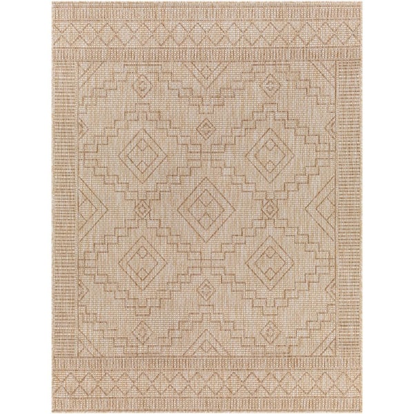 Augustus Tan 5 ft. x 7 ft. Global Indoor/Outdoor Area Rug