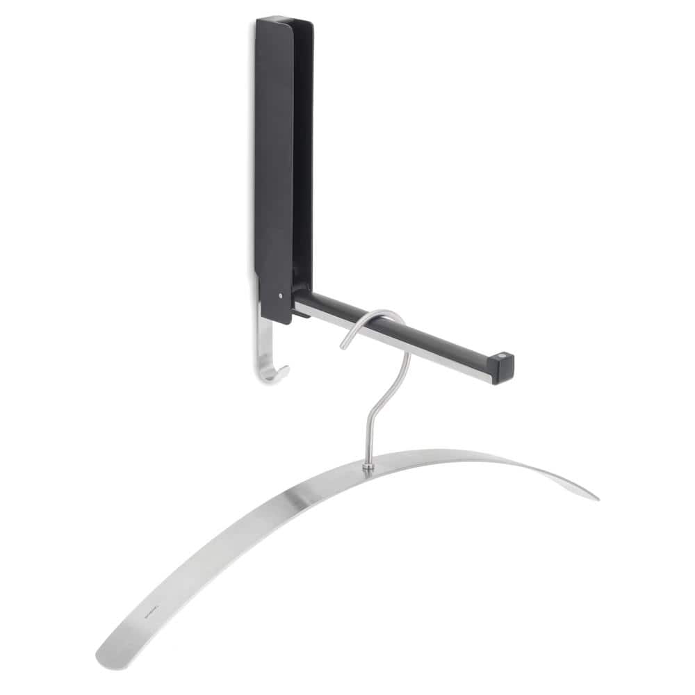 Lanca Black and Silver Flip-Down Wall Hook