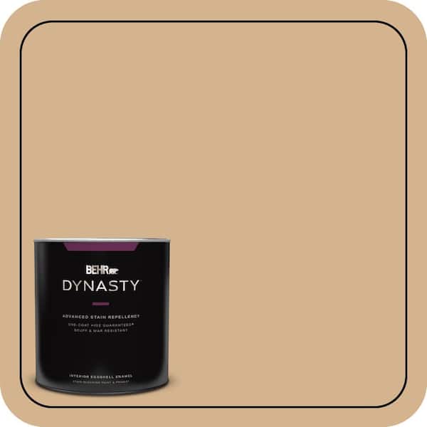 BEHR DYNASTY 1 qt. #HDC-NT-04 Creme De Caramel One-Coat Hide Eggshell Enamel Interior Stain-Blocking Paint and Primer