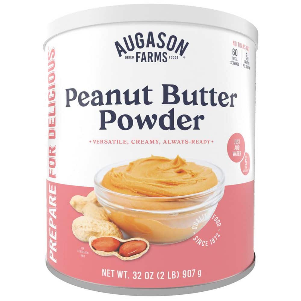 augason farms peanut butter powder 2 lbs no. 10 can