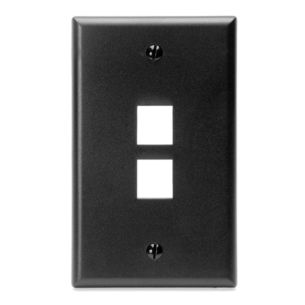 Leviton Black 1Gang Audio/Video Wall Plate (1Pack) 410802EP The