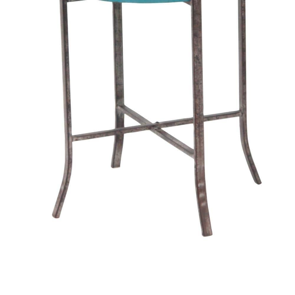 Farmhouse Multi Colored Iron Planters with Stands, Set of 3