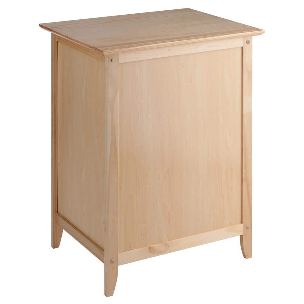 Winsome Transitional Brown Rectangular Nightstand with Storage