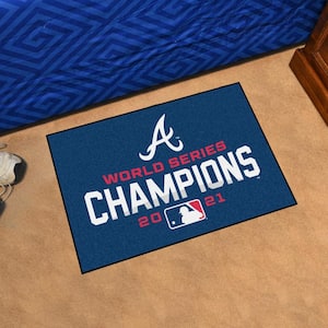 MLB Atlanta Braves 2021 World Series Champions 1.5 ft. x 2.5 ft. Navy Starter Area Rug