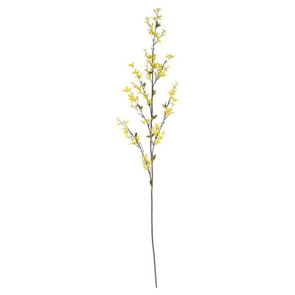 Nearly Natural Indoor 55 in. Forsythia Artificial Flower (Set of 3)