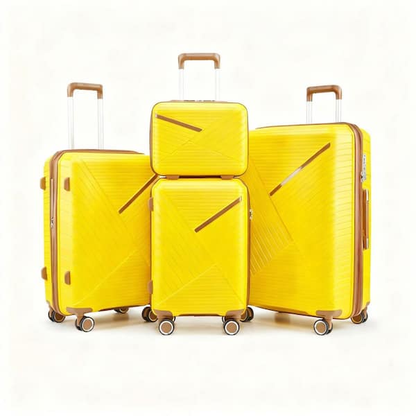 LIVACA 2-Piece Lightweight Glossy Hard Plastic Hardshell Carry On
