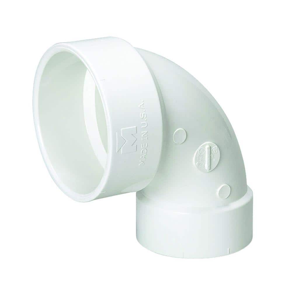 Mueller Streamline 4 in. x 3 in. PVC DWV 90-Degree Spigot x Hub Closet ...