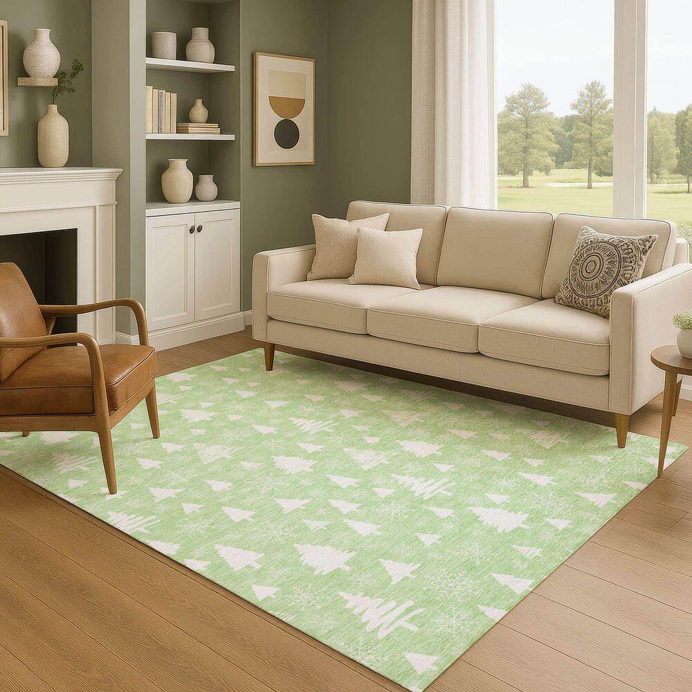 Addison Rugs Mayfield Premium Machine Washable Abstract AMF1815 Mint 10 ...