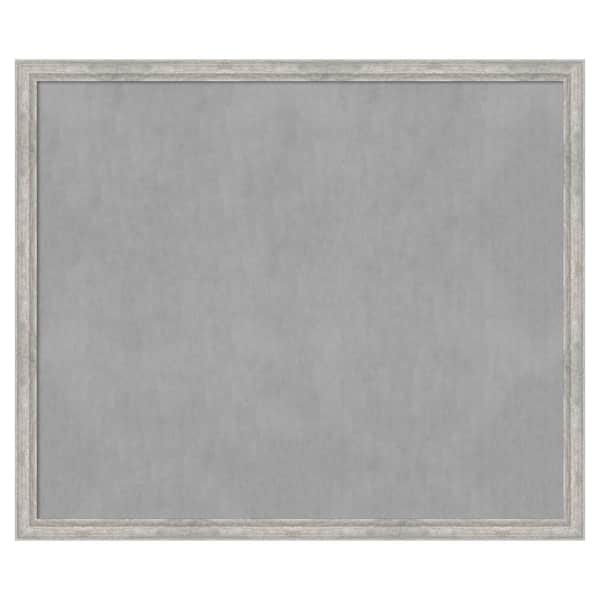 Amanti Art Angled Silver 51 in. x 43 in. Framed Magnetic Board