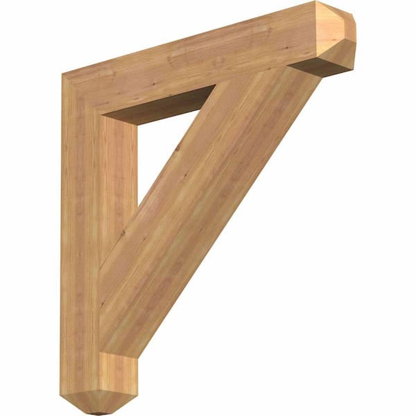 Ekena Millwork 5-1/2 in. x 36 in. x 36 in. Western Red Cedar Traditional Craftsman Smooth Bracket