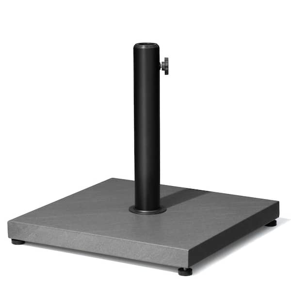 43 lb Patio Umbrella Base Heavy Duty Square Concrete Stand Gray
