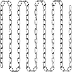 100 ft. x 0.25 in. G30 Tow Chain Proof Coil Chain Zinc Plated 13500 lbs. Load for Towing Logging Agriculture Guard Rails