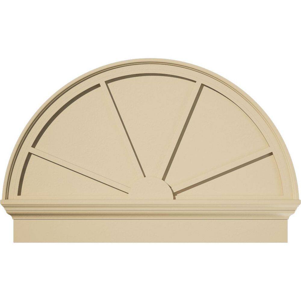 38 in. W x 25-3/4 in. H x 2-3/4 in. P Half Round 4 Spoke Signature Urethane Combination Pediment, Primed Tan price history on PriceWatchPro