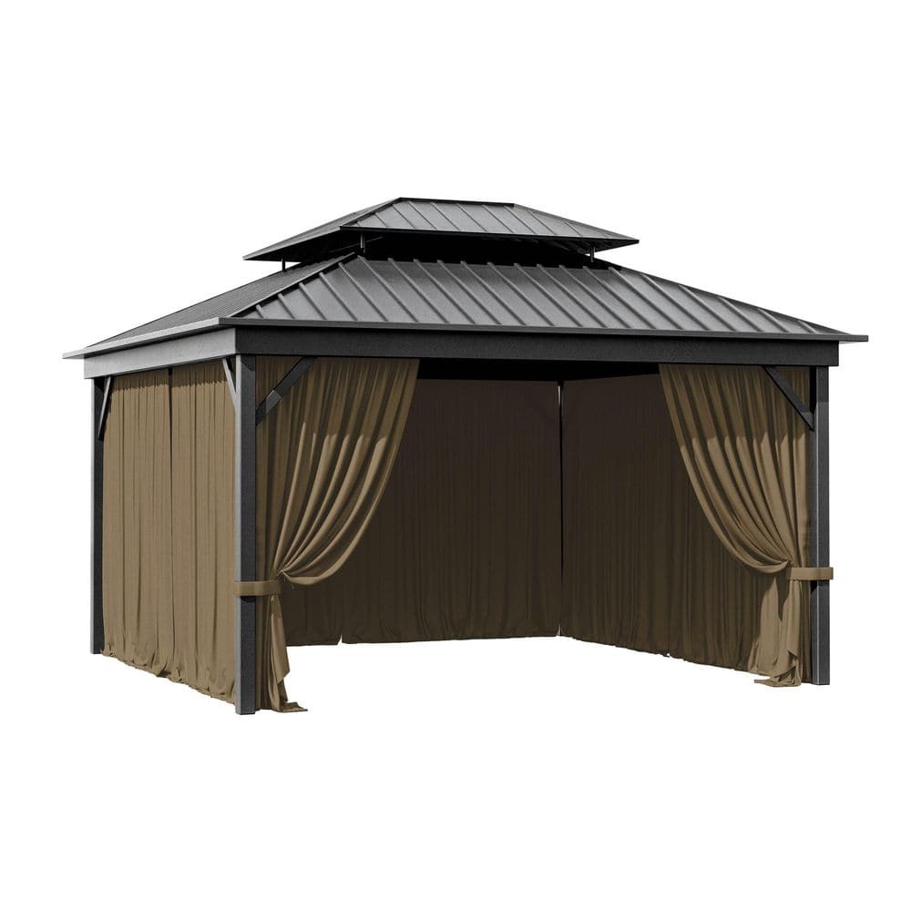 WNP 12 ft. x 12 ft. Universal Outdoor Privacy Curtains, Gazebo