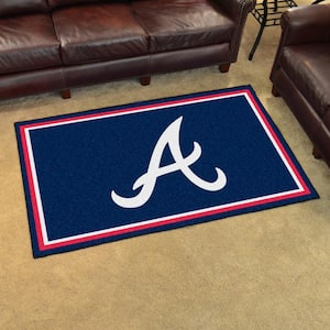 FANMATS MLB Atlanta Braves 2021 World Series Champions 1.5 ft. x 2.5 ft.  Navy Starter Area Rug 32019 - The Home Depot