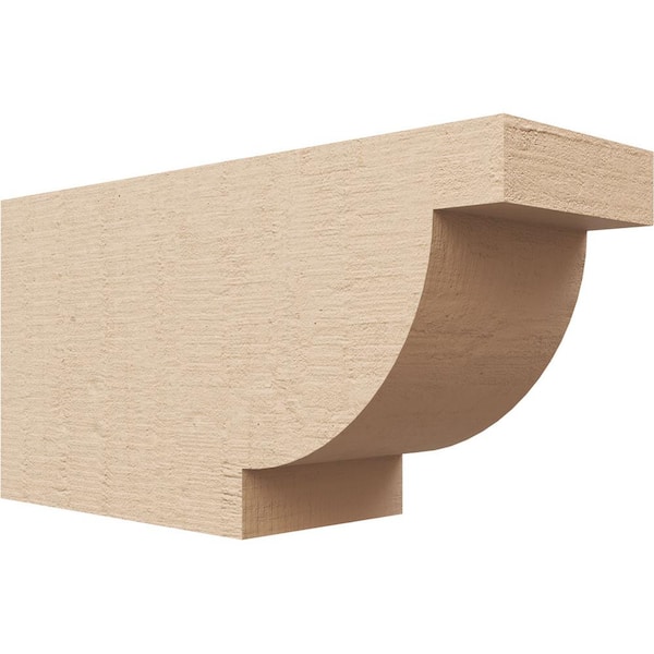 Ekena Millwork 4-in. x 6-in. x 12-in. Alpine Woodgrain, Primed Tan Timberthane Polyurethane Rafter Tail Brace
