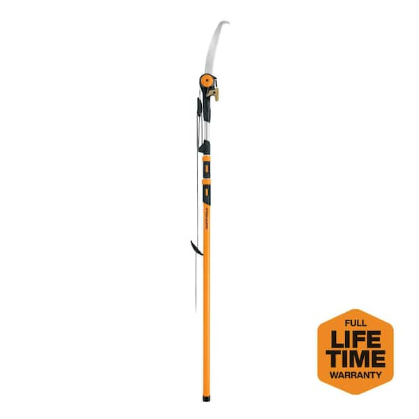 Fiskars 1.25 in. Cut Capacity Steel Titanium Coated Cutting Blade 15 in. Fiberglass/Alum Pole Chain Drive 16 ft. Tree Pruner