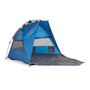 InstaShade XL 4 Person Pop Up Easy Set Up Beach Tent - Blue