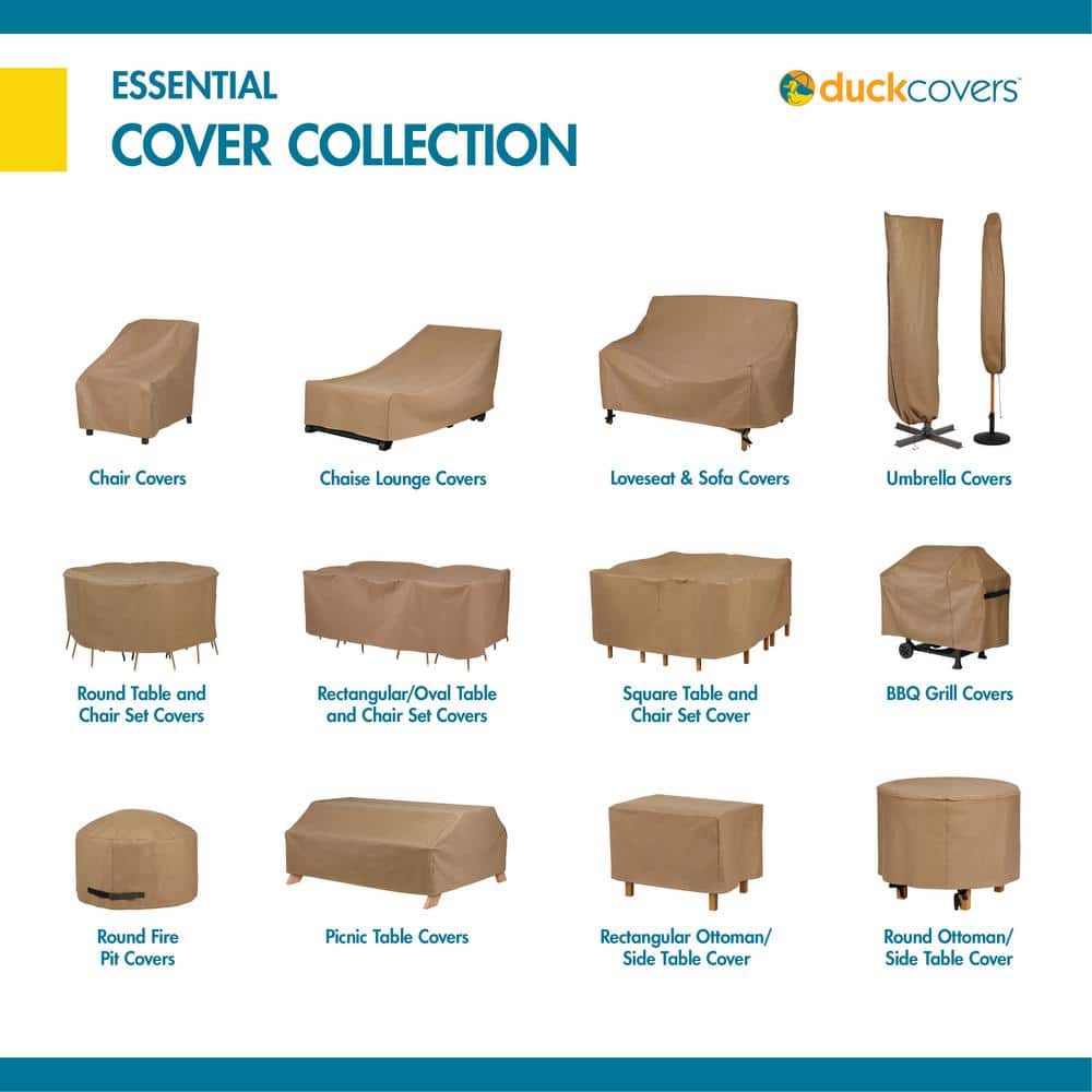 Essential Water-Resistant 9 Foot Brown Patio Umbrella Cover