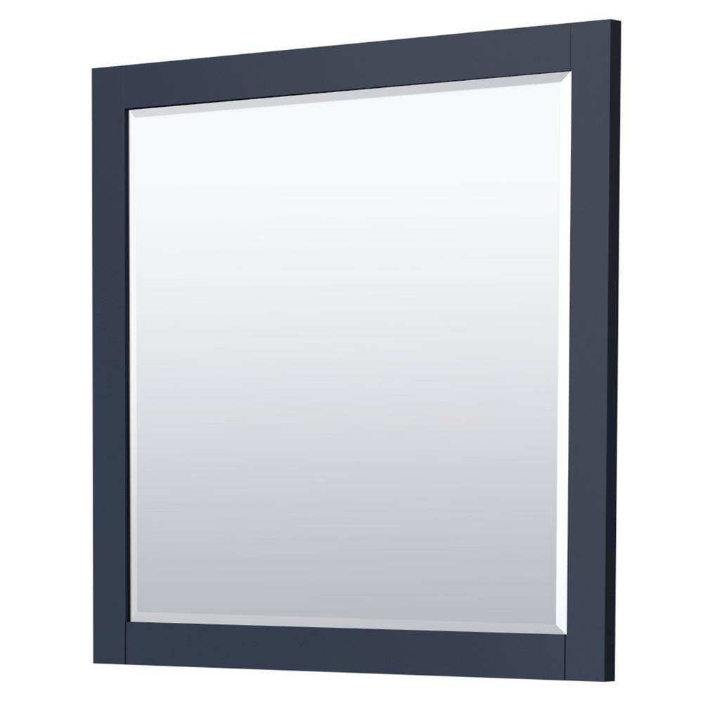 Miranda 36" Dark Blue Single Bathroom Vanity with White Carrara Marble Top and Brushed Gold Trim