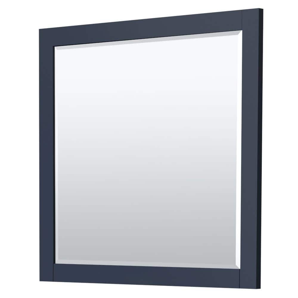Miranda 42" Dark Blue Single Vanity with White Cultured Marble Top and Gold Trim