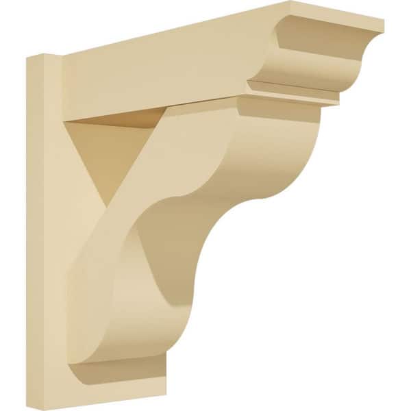 Ekena Millwork Carmel 7 in. W x 16 in. H x 16 in. D Signature Urethane Polyurethane Outlooker with Traditional Ends